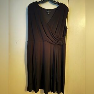 Alyx Black Asymmetrical A-line Dress V-Neck Sleeveless